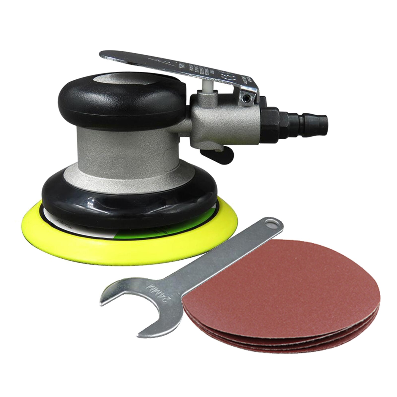 Round Air Random Orbital Palm Sander Pneumatic Sander Low Vibration for Car Polishing