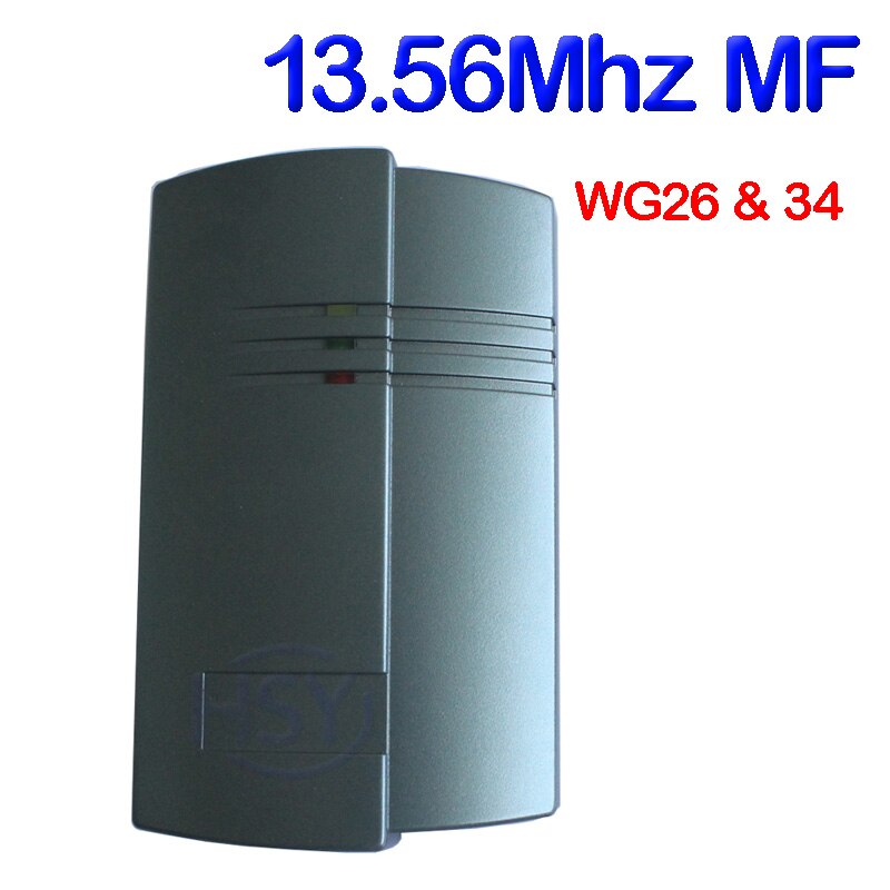 IP65 Waterproof RFID EM 125Khz Proximity ID Card Reader Use For Access Controller System Optional HF IC MF Cards RS232 Readers: HSY-R122 MF WG26