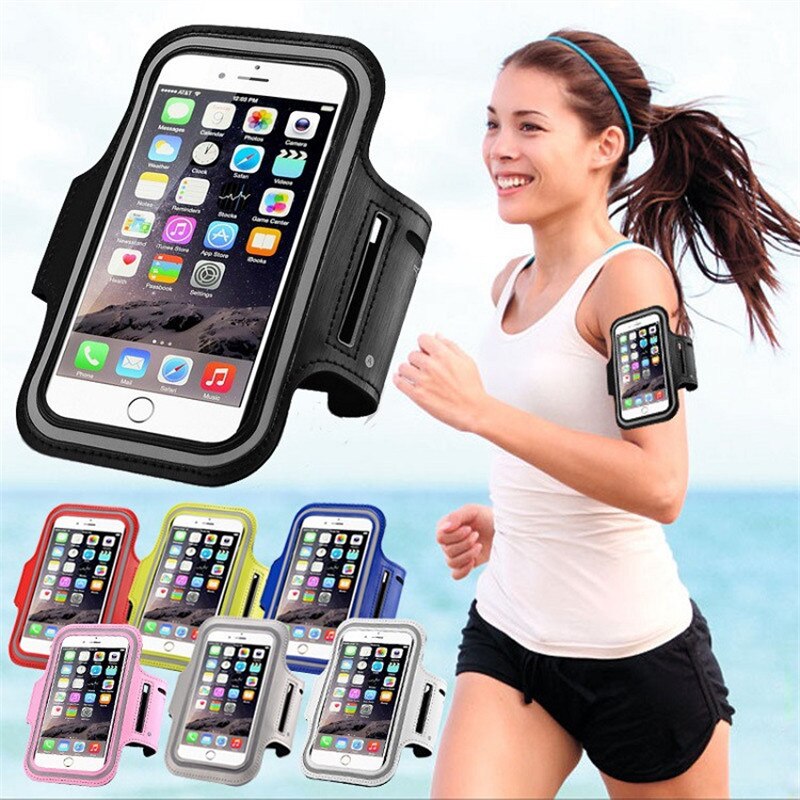 Universele outdoor sport telefoonhouder, armbandhoes voor samsung, sportschool hardloop telefoontas, armbandhoes voor iphone xs max voor samsung