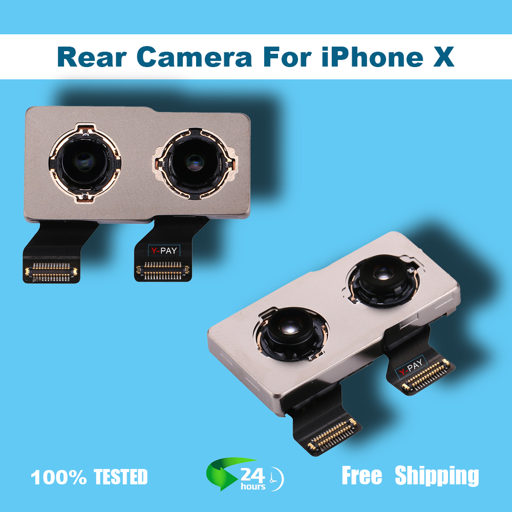 Original rear camera for iphone 7 8 x xr xs max 11pro 12 pro large rear camera flexible cable replacement for iphone x camera