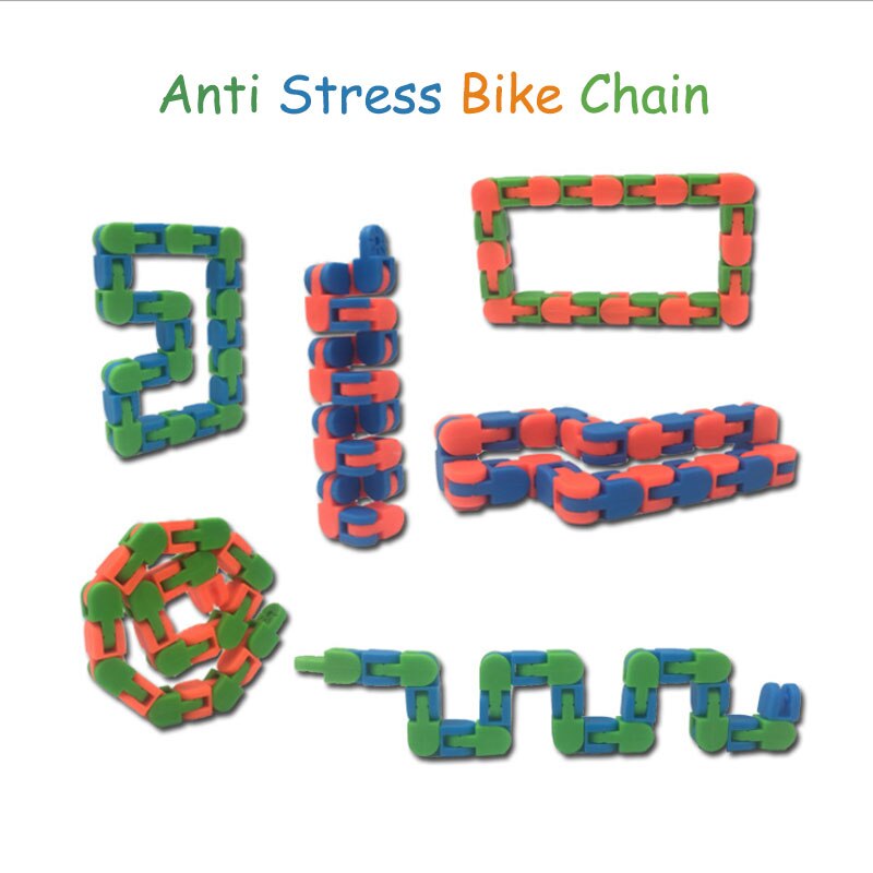 Grappige Zappeln Keten Anti Stress Speelgoed Voor Kinderen Adult Bike Chain Fidget Spinner Armband Snake Puzzel Educatief Decompressio