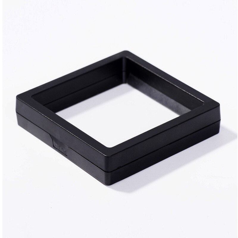 Lateefah-vitrinas de suspensión transparente, negro, 3D, álbumes, marco flotante, caja de exhibición, caja de joyería, collar, soporte de almacenamiento,