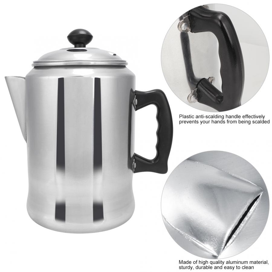 3000ml Large Capacity Aluminum Milk Tea Coffee Pitcher Pot Jug for Home Coffee Shop