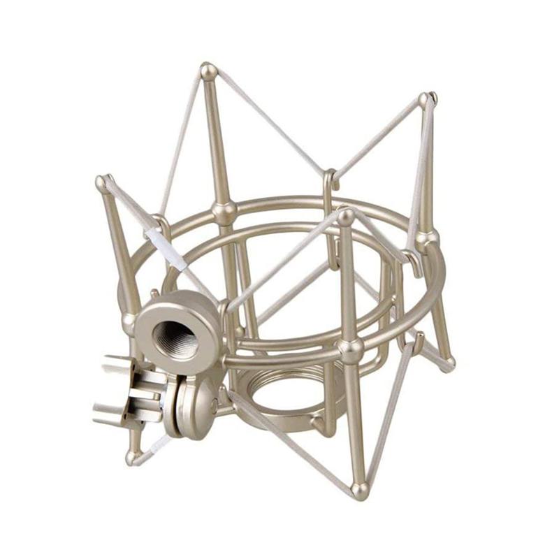 Metal Shock Mount Stand Microphone Spider Suspension Shockproof Mic Holder Clip Bracket: silver