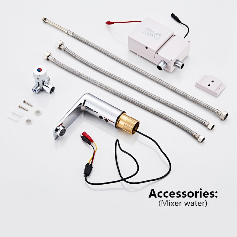 Infrared Sensor Mixer Tap Faucet Bathroom Sink Water Faucet Electronic Basin Sense Faucets for The Bathroom Deck mounted: AC DC