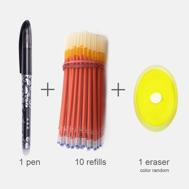 Erasable Pen 0.5 Mm Blue Black Color Ink Writing Gel Pens Washable Handle For School Office Stationery Supplies: 6