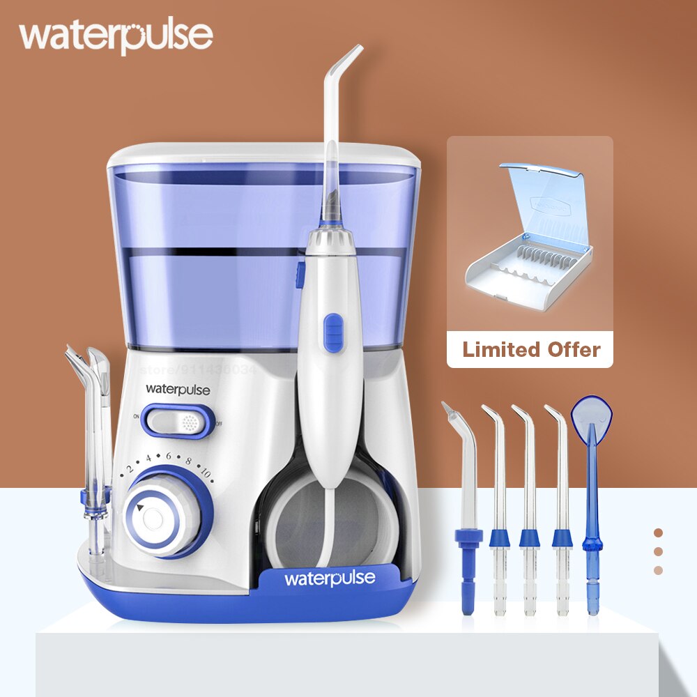 Irrigateur buccal, hydropulseur, nettoyeur de dents, buses d'irrigation à usage domestique, boîte de rangement, cure de dents, buse à Jet d'eau, 800ML