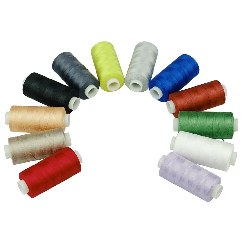 12 Multi Farben 100% Mercerisierter Baumwolle Nähgarn einstellen 50 s/3 für Quilten NäHenne etc-550 Meter jeder: einstellen 2