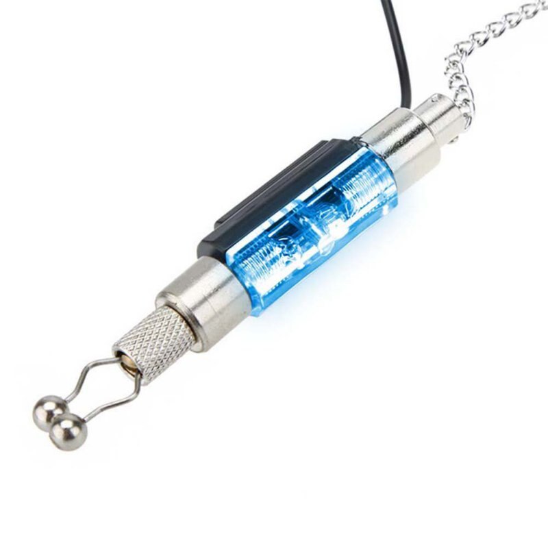 Alarma de mordedura de Pesca LED indicador luminoso para colgar la cadena de la carpa indicador Swinger accesorios para aparejos de pesca: Azul