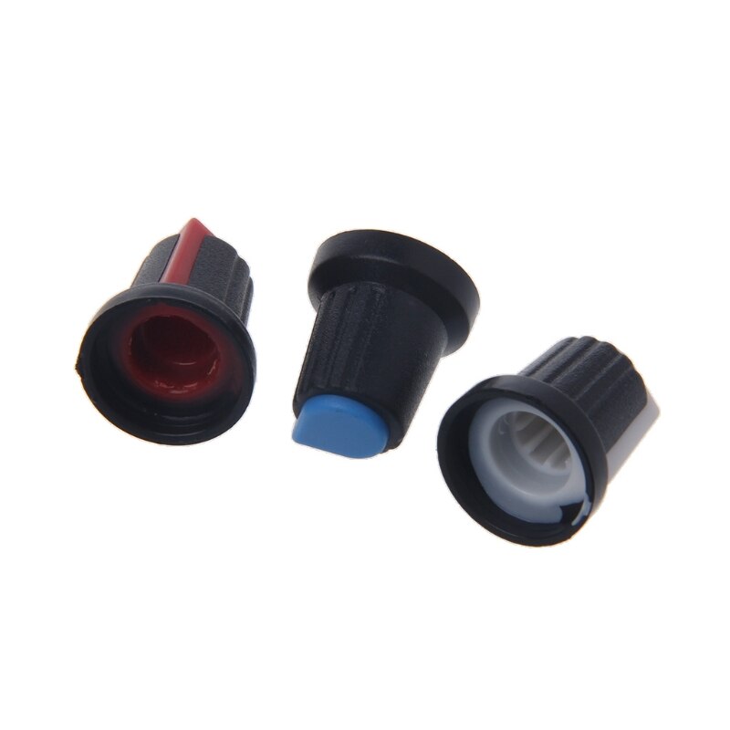 Bouchon de bouton rotatif de contrôle d'arbre de potentiomètre de 10 pièces 15mm x 17mm