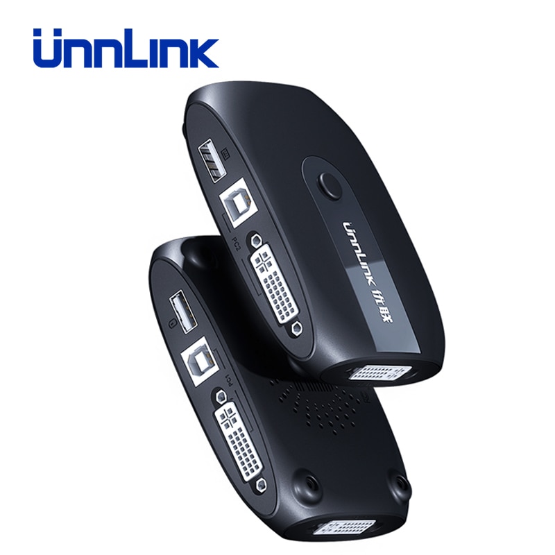 Unnlink 2X1 Dvi Kvm Switch Box Selector Dvi Schakelaar 2 In 1 Out Sharing Usb 2.0 Monitor Muis Keyboard Voor 2 Computer Laptops Stuks
