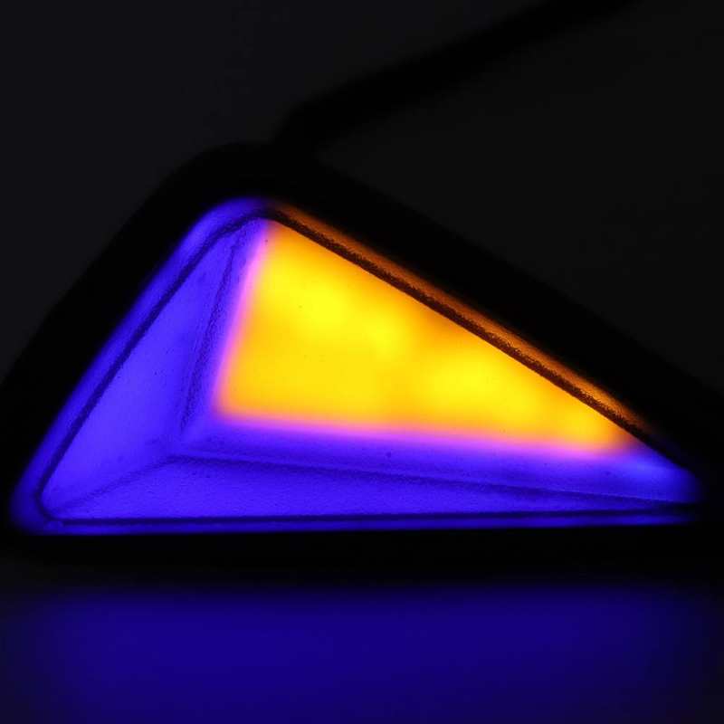 2Pcs Universal L Shape Driehoekige Led Indicator Motorfiets Richtingaanwijzer Lamp Rijden Lichten
