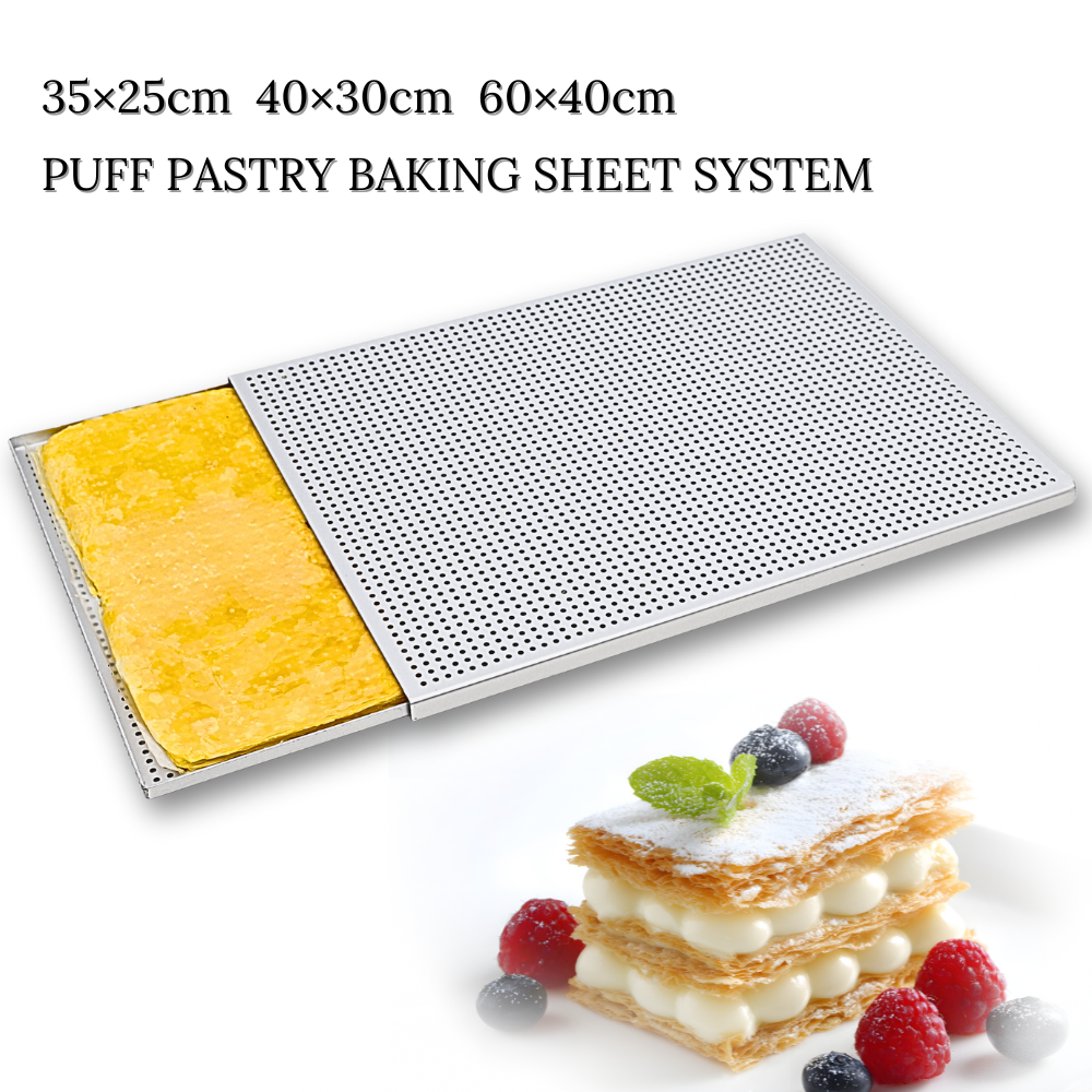 Rechthoekige Mille Feuille Bakvorm Bladerdeeg Bakplaat Geperforeerde Bakplaat Ovenschaal Brood Met Gat