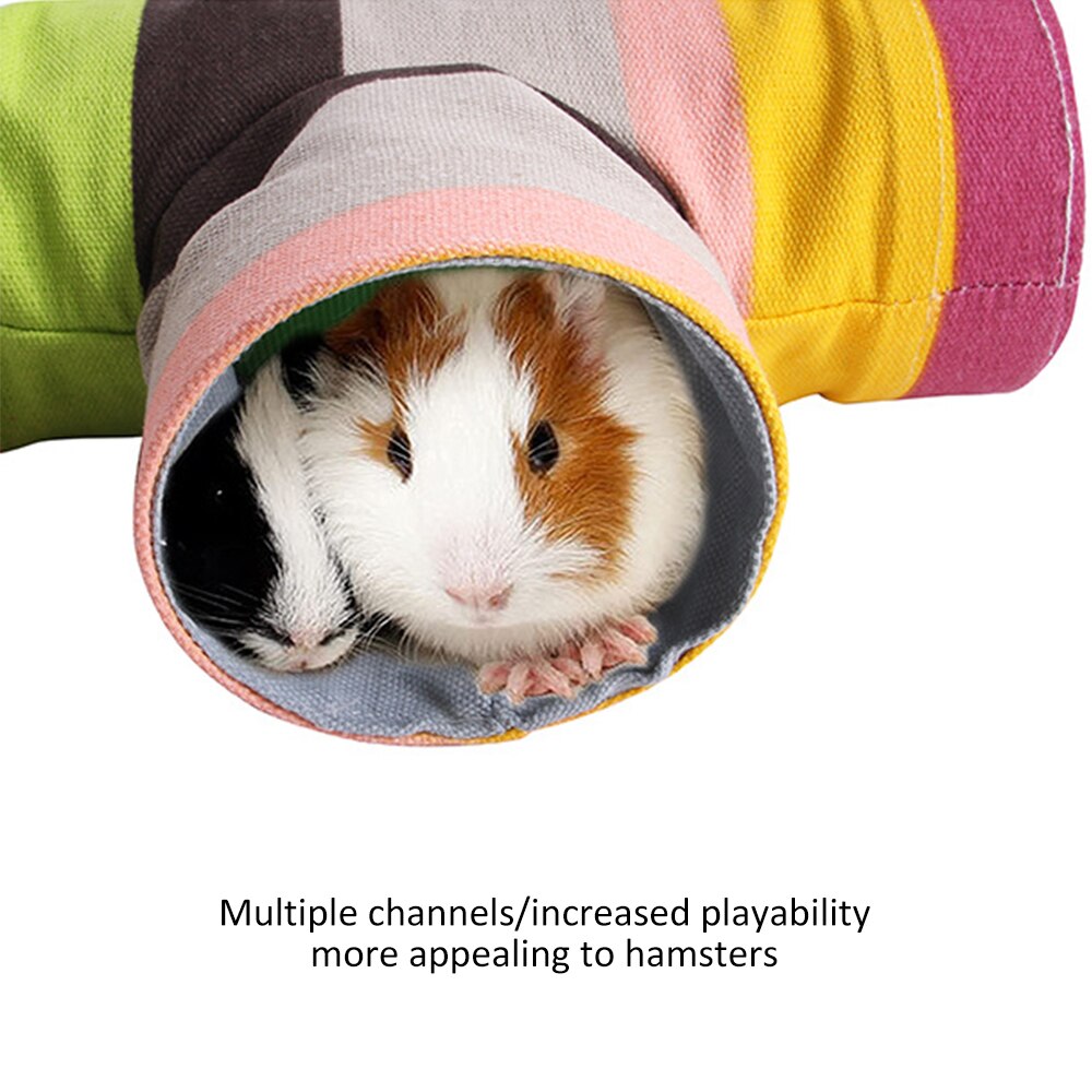 Mascotas de juguete Túnel de arco iris conejo enano nido de hamsters Guinea cerdo mascota de ardilla agujero de taladro divertido túnel perforación nido mascota