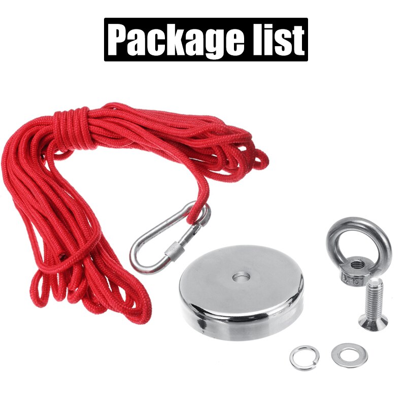 35-600KG Super Strong Magnet Pot Fishing Magnets Salvage Fishing Hook Magnets Strongest Permanent Powerful Magnetic + 10M Rope