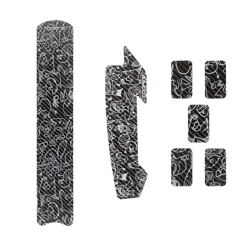 Mountainbike Hoge Impact Frame Beschermer Ketting Beschermer Frame Krasbestendig Ams Fiets Koolstofvezel Beschermer: Paars