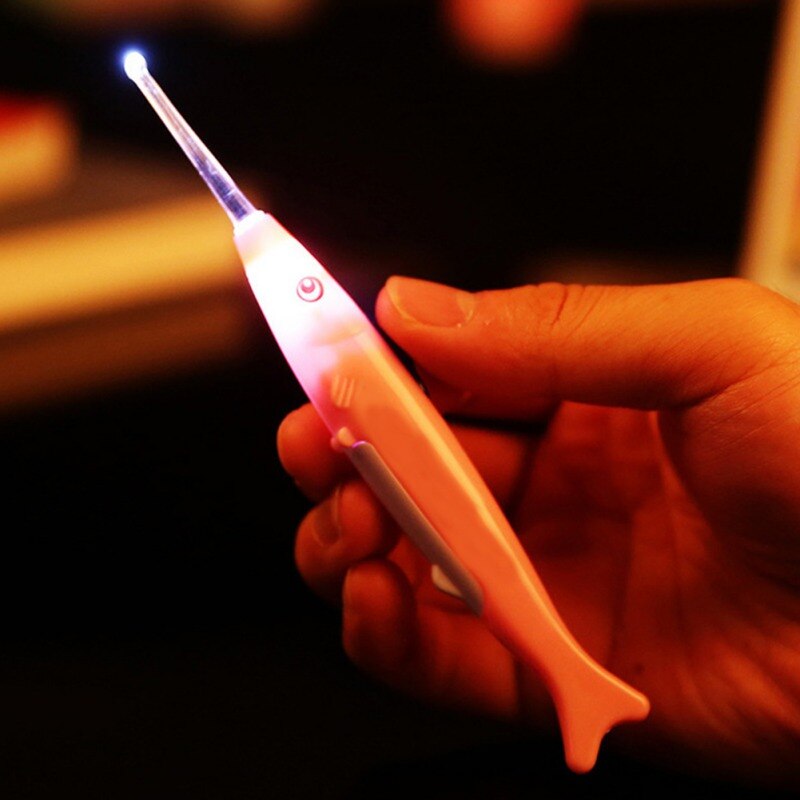 Baby Led Licht Oor Lepel Kind Care Oren Schoonmaken Oorsmeer Graven Lichtgevende Graven Oorschelp Cartoon Lepels: 1pcs