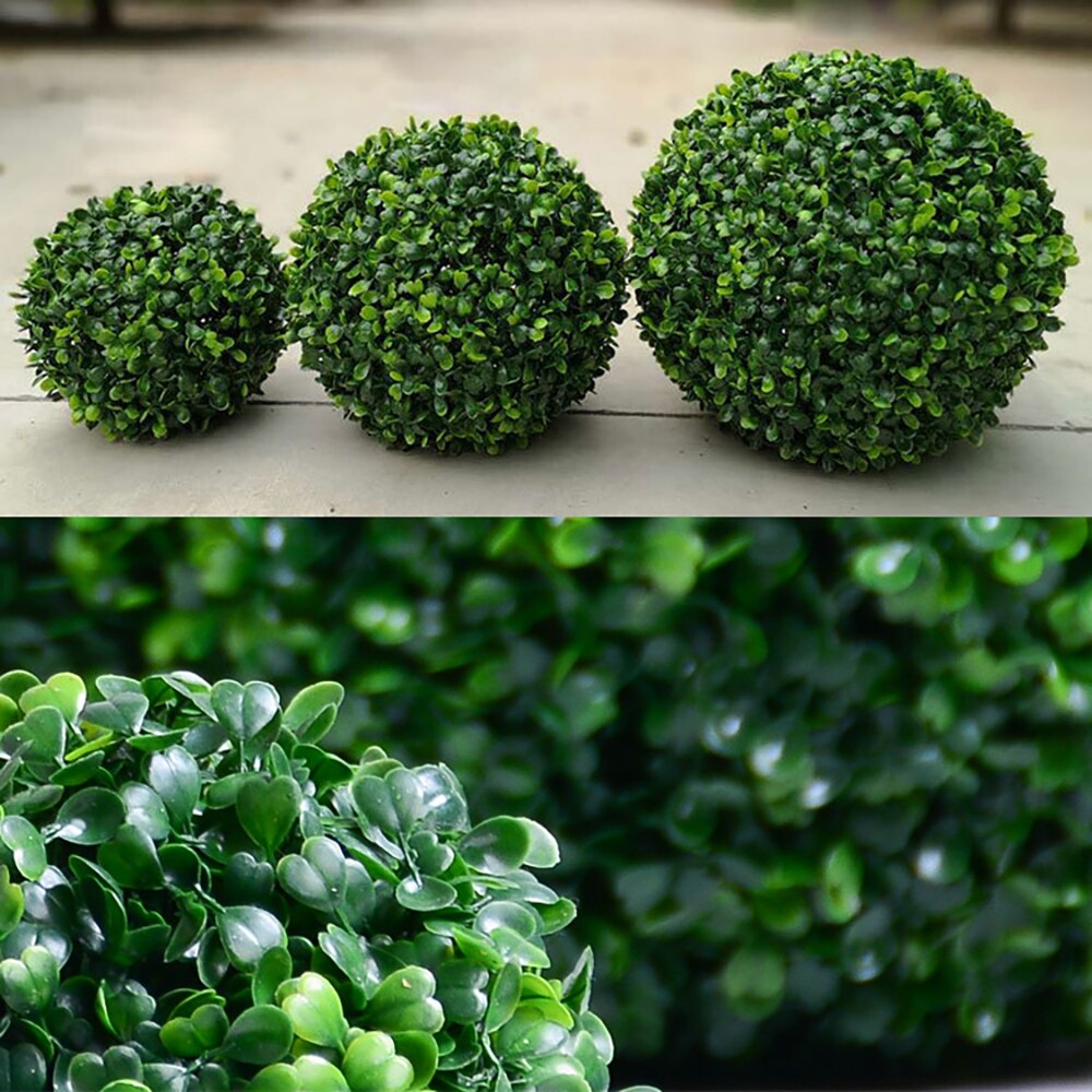 Kunstig plante bold topiær træ buksbom hjem udendørs bryllupsfest dekoration kunstig buksbom bolde have grøn plante