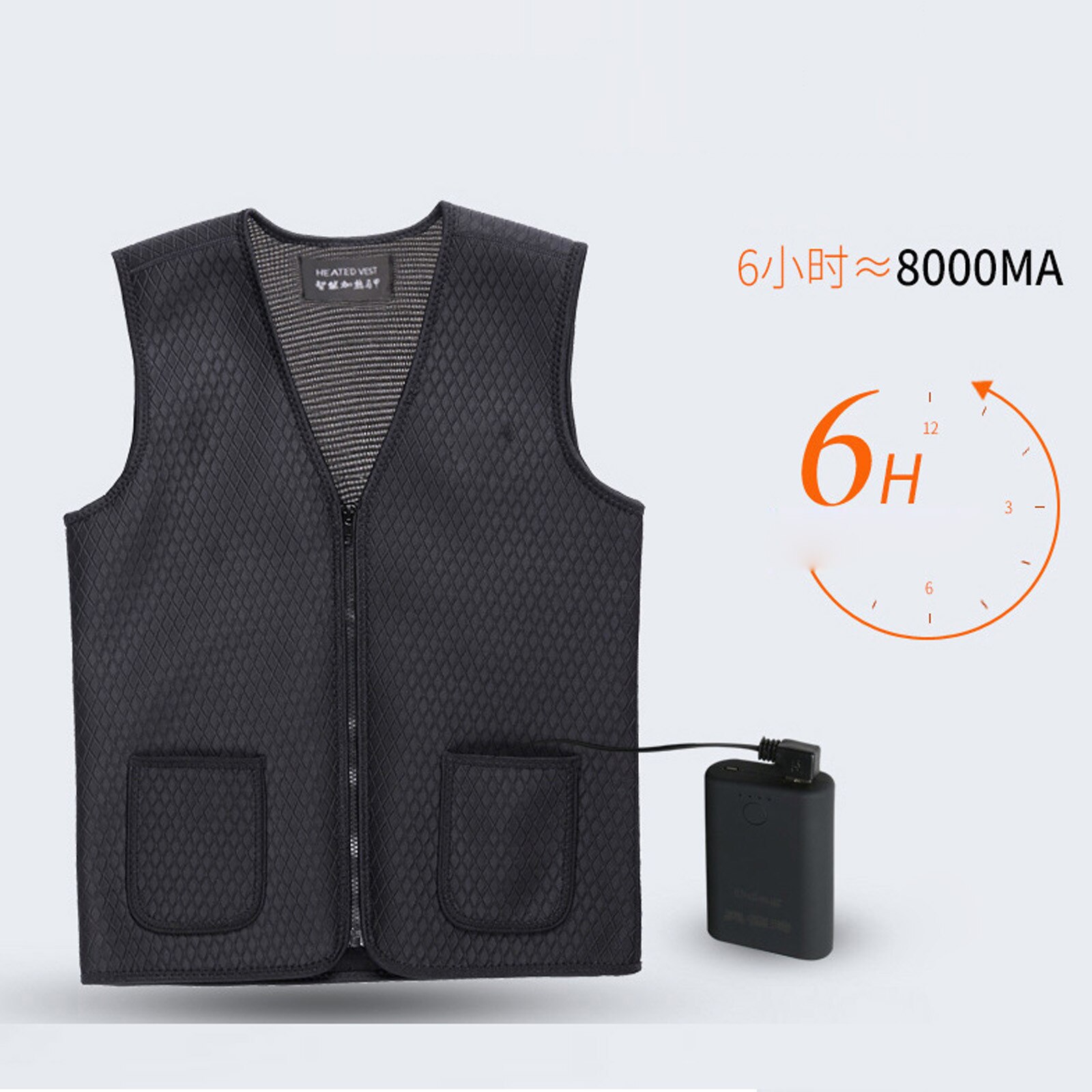 Winter Verwarming Vest Smart Usb Opladen Vest Jasje Warme Verwarming Winter Plus Size Katoenen Jas Mannen Kleding Warme Zone Koorts