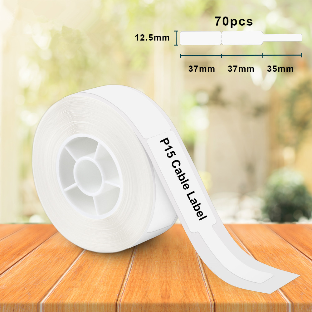 Marklife P15 Thermal Label Printer Similar as D11 D110 D101 Labeling Machine Wireless Bluetooth Label Maker With Label Sticker: GRAY
