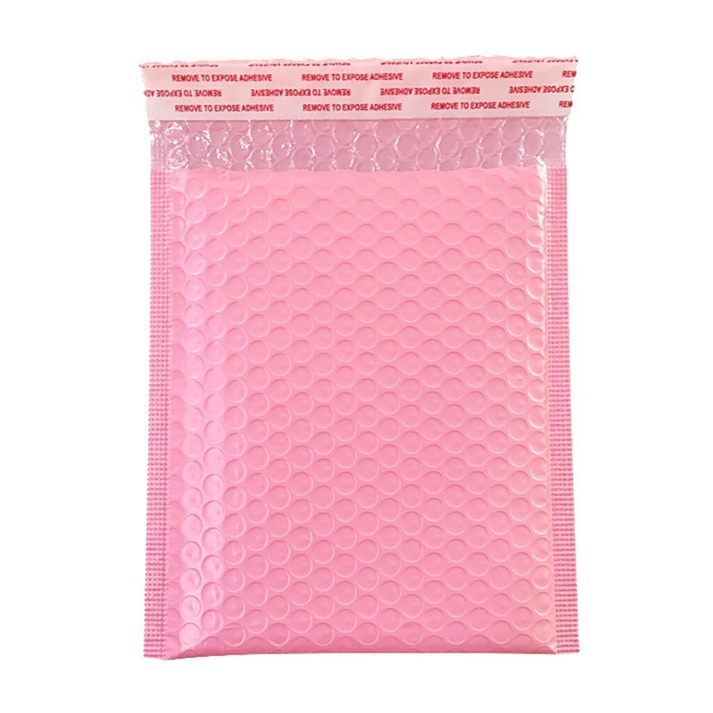 10Pcs Bubble Mailers Padded Envelopes Lined Poly Mailer Self Seal Pink Self Seal Padded Envelopes Storage Convenient Express Bag