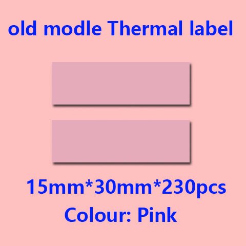 D30 Thermal Label printer Paper Phom Mini Supermarket Price sticker Paper Waterproof Anti-Oil Pure Color Scratch-Resistant: 15X30 Pink
