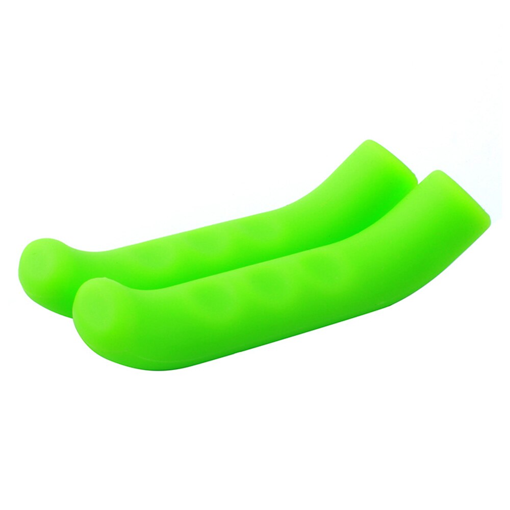 1 par de cubiertas de manillar de freno de bicicleta, funda de silicona para freno de tipo Universal, cubiertas de protección de palanca, accesorios de ciclismo: Green