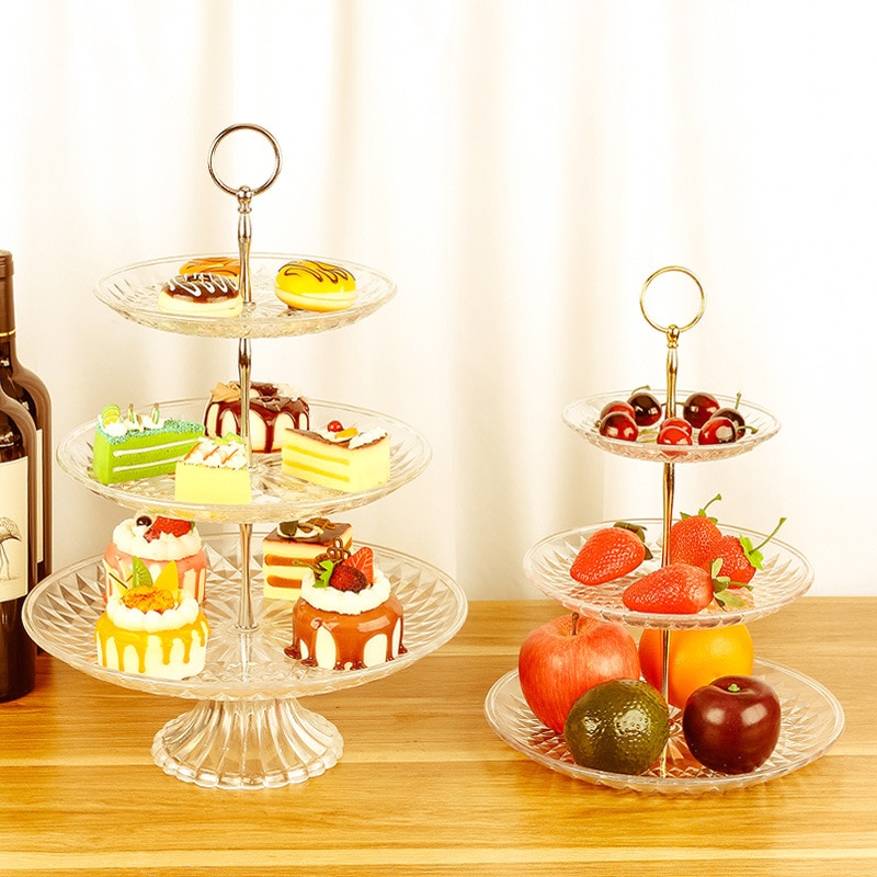 Plateau à Dessert amovible à trois couches | Plateau à Dessert, assiette à thé, hôtel porte-fruits de la fête de mariage