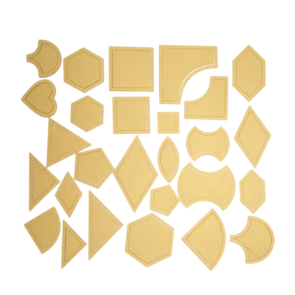 27pcs Quilting Templates Transparent Die Plate Sewing Templates Quilting Tool for Embroidery Spinning Patchwork