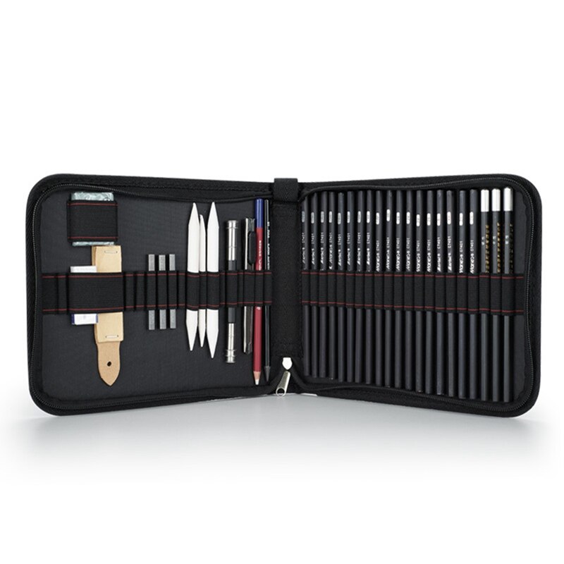 Royal Brush Mini Skizzieren Kit 'Sea Horse' – Zeichen-Set Mit Vorgedruckter Platte & 6 Graphitstiften
