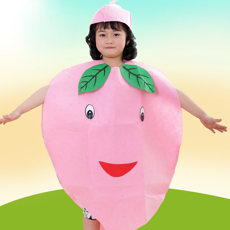 1 Set/partij Kerst Kinderen Vruchten En Groenten Modeling Kostuums Kleuterschool Milieubescherming Outfits (Goede): 1 / 150-180cm