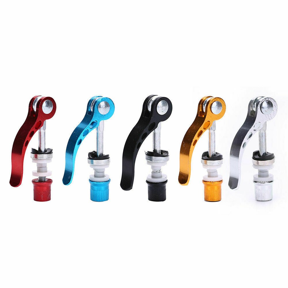 Cycling Aluminium Tube Seat Clamp Bolt Bicycle Quick Release Bolt Bike Seatpost Clamp Skewer Bolt Mountain Bicycle Accessories
