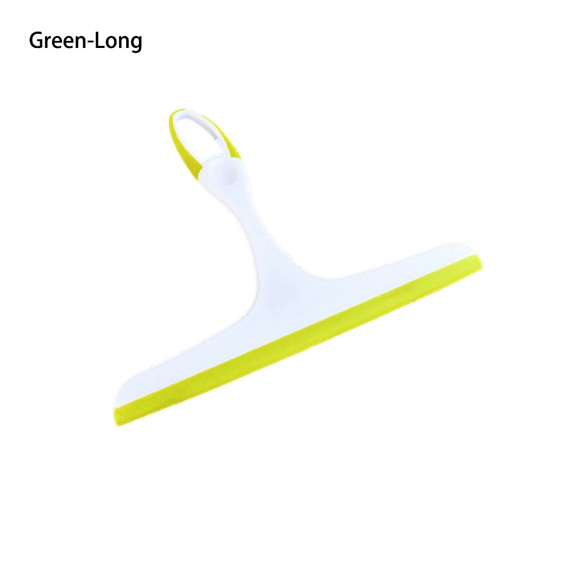 Cepillo limpiacristales para limpieza de ventanas, limpiador de escobilla de aire, raspador de lavado para el Hogar, baño, coche, herramienta de limpieza, accesorios de cocina: Green-Long