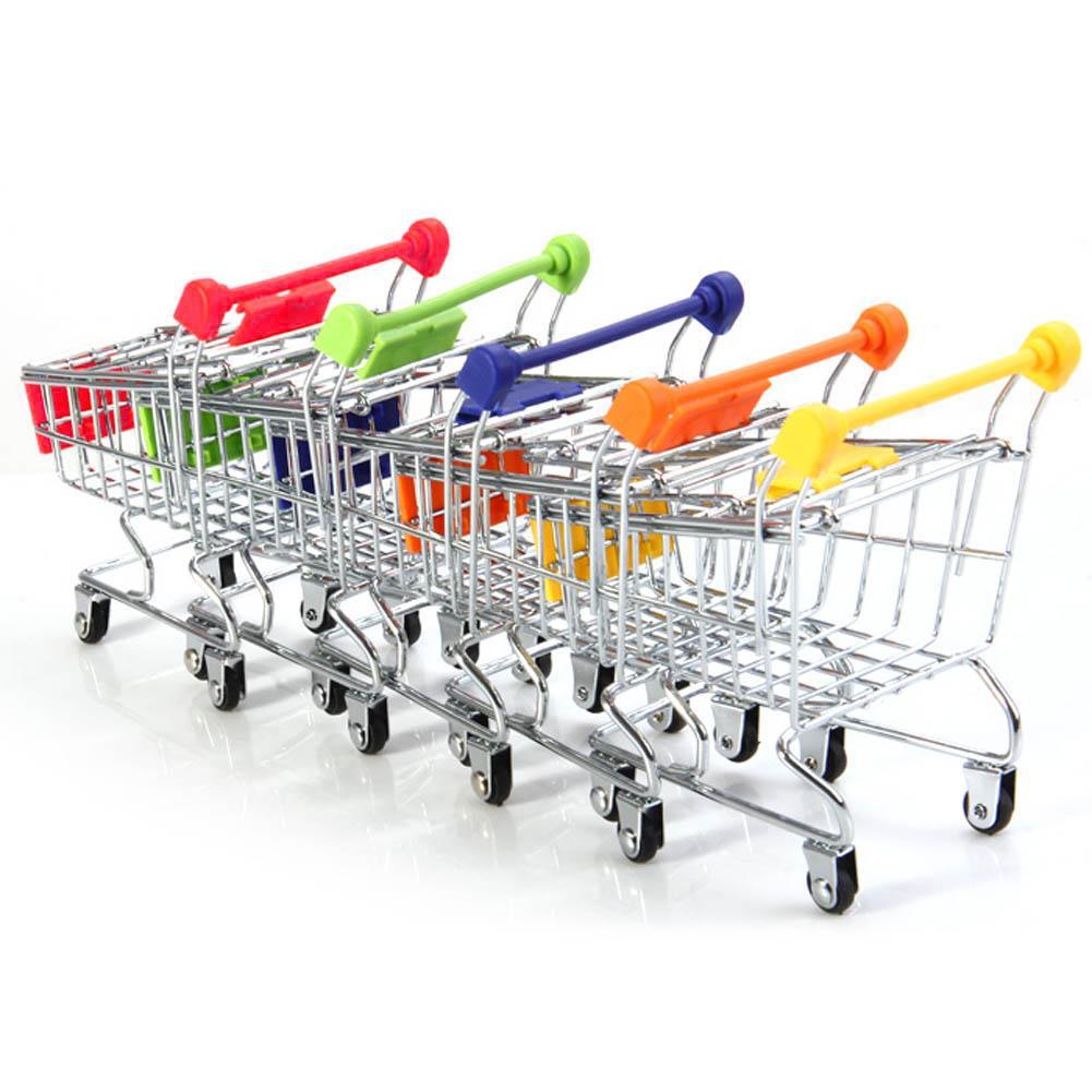 Cute Mini Shopping Handcart Cart Supermarket Utility Mode Storage Toys