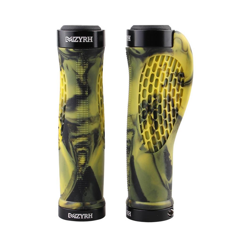 Bicycle Grips Ergonomic Anti-slip Rubber Bike Handle: Yellow