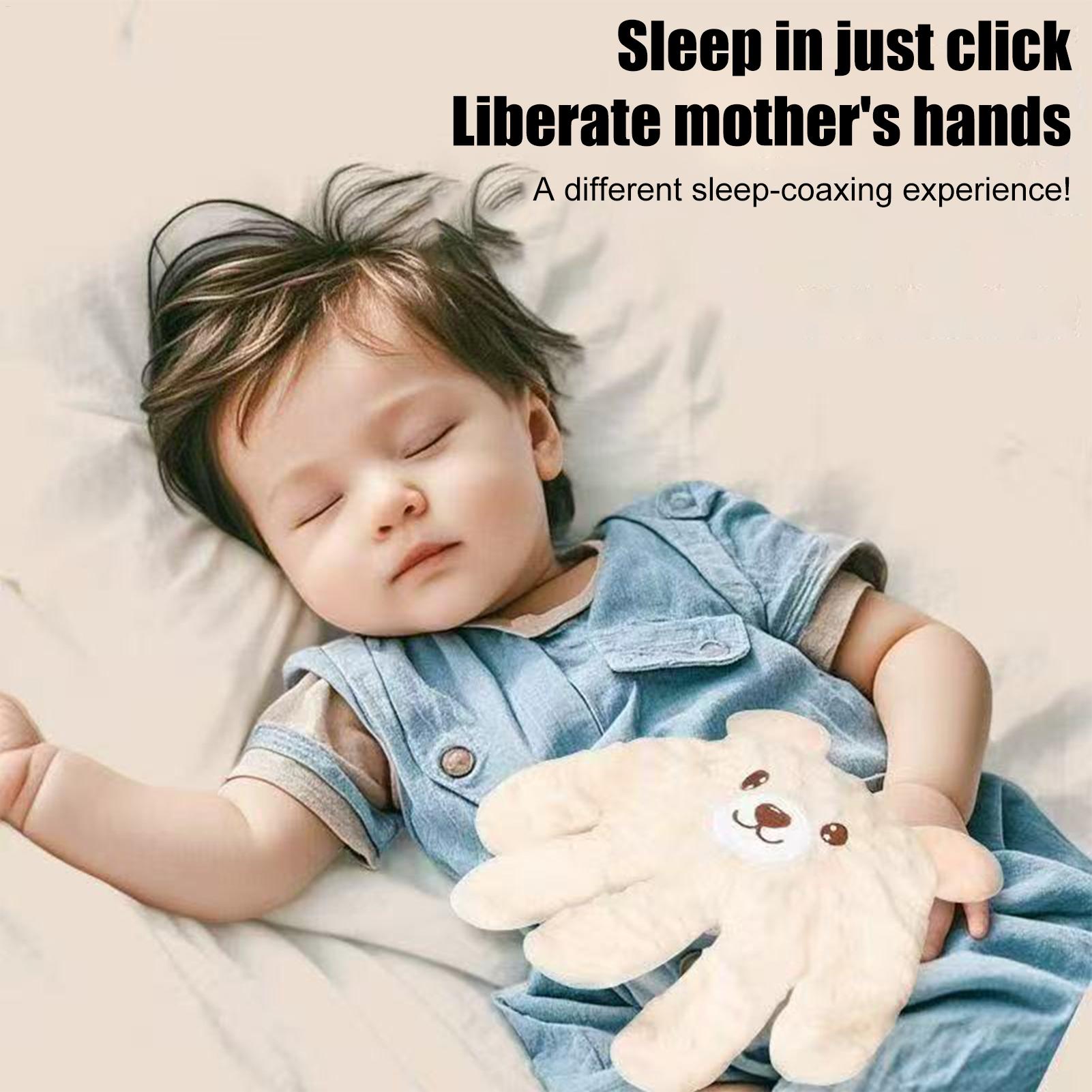 Baby sleep pacifier pillow, electric automatic pat hand pacifier, cute doll sleep aid companion for babies