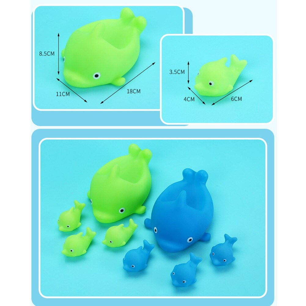4 stuks schattige waterspray float dolfijn badkamer spel baby bad knijp speelgoed piepend bad speelgoed voor baby bad speelgoed