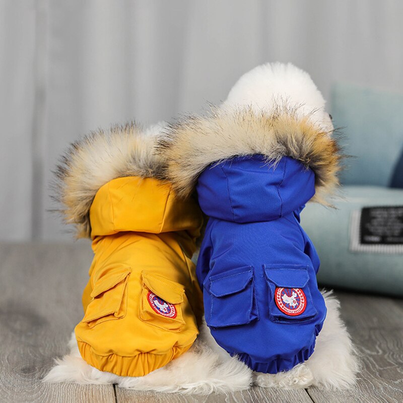 Tyk hund frakke jakke kæledyr tøj til hunde outfits vinter varmt hunde tøj hvalp kæledyr tøj til hunde downcoat kat kæledyr tøj