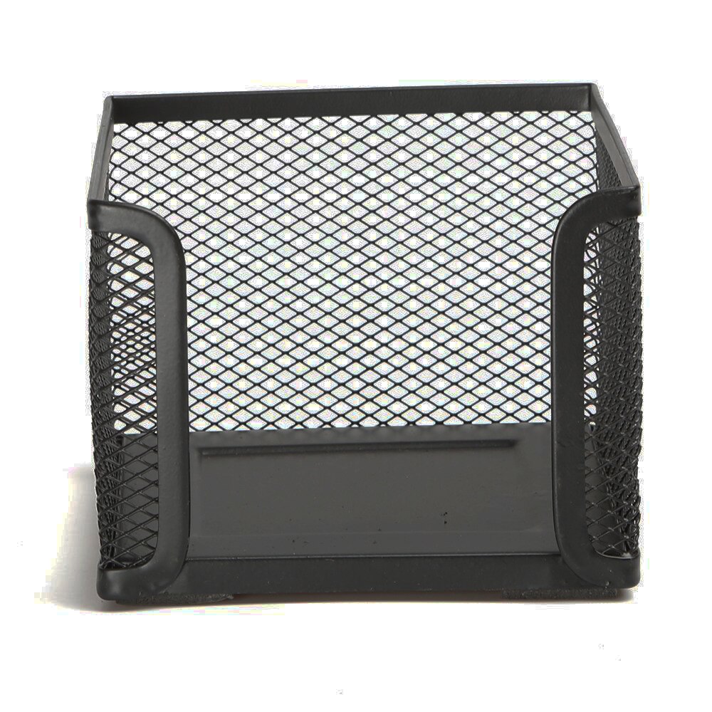 XRHYY Office Desk Matel Mesh Collection Square Note Pads Memo Paper Desktop Accessory Holder Organizer Sticky Notes Dispenser