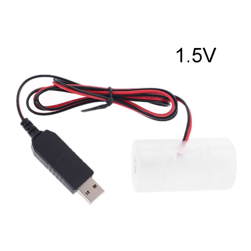 D Battery Eliminator USB Power Supply Cable Can Replace 1 to 4pcs LR20 D Battery M5TB