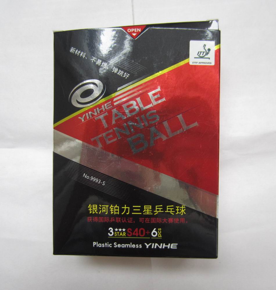 Original Yinhe la Vía Láctea S40 + bola de tenis de mesa 3 estrellas material bola oficial sin costuras para juego de raquetas de tenis de mesa