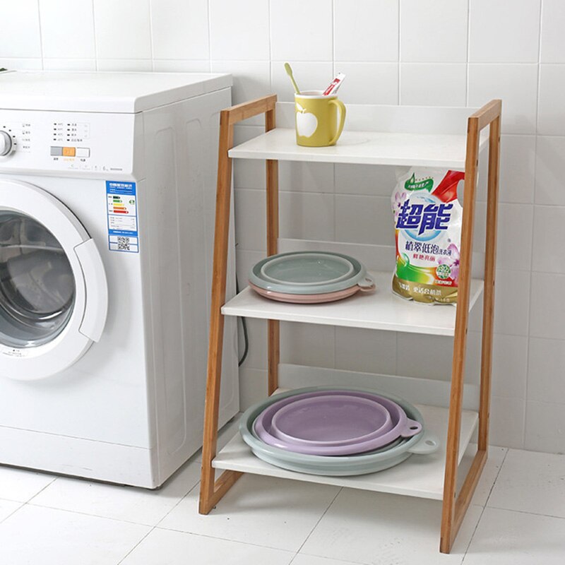 Portable Folding Wash Basin Household Outdoor Dual Purpose Hanging Holes Wash Face Fruits Vegetables Basin Plastic