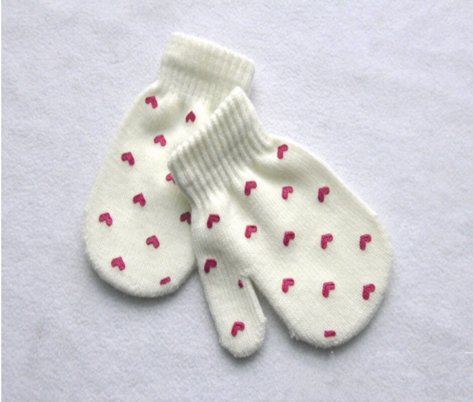 Cute Kids Winter Gloves Baby Knitting Warm Soft Gloves Toddler Mittens Dot Star Kids Boys Girls Candy Colors Mittens Unisex