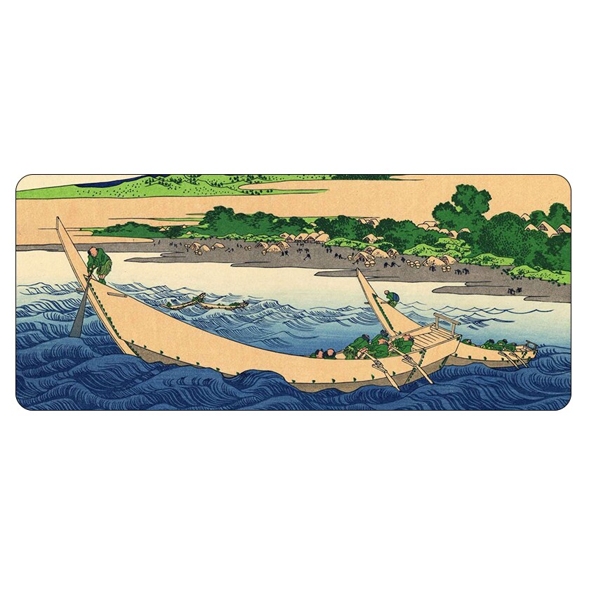 Large Gaming Mouse Pad Japan The Great Wave of Kanagawa Computer MousePad Gamer Rubber XL Speed Notebook Keyboard Desk Mat: Black / 700x300x2mm