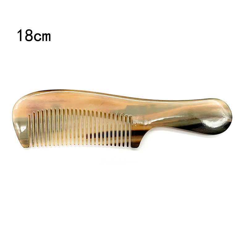 Peigne en corne de bœuf naturel vietnamien, peigne en corne gravée, pour les soins des cheveux, outil de Massage: 18cm
