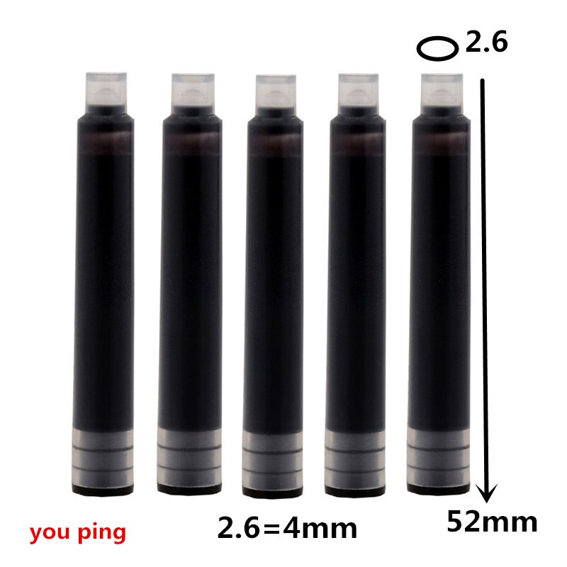 Jinhao – stylo plume classique 86, fournitures scolaires, papeterie de bureau pour étudiants,: 5pcs ink Black