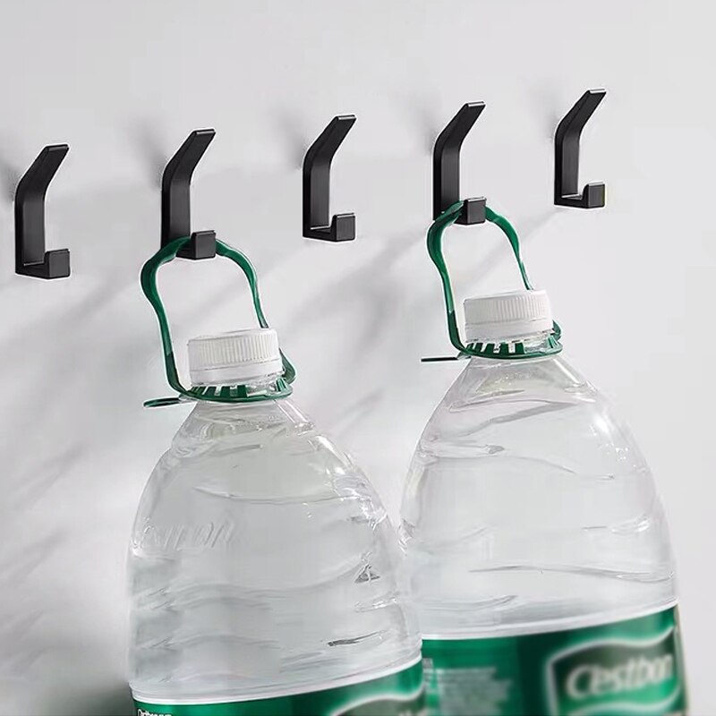 Haken Op De Muur Voor Opknoping Handdoeken Sleutel Kleding Dubbele Haak Rail Gewaad Haak Jas Voor Badkamer Woonkamer Keuken Accessoires