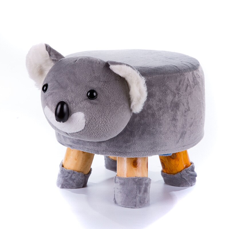 Cartoon Dier Kruk Massief Houten Kinderen Salontafel Kruk Thuis Kleine Sofa Kruk Afneembaar En Wasbaar WF6051005: 12