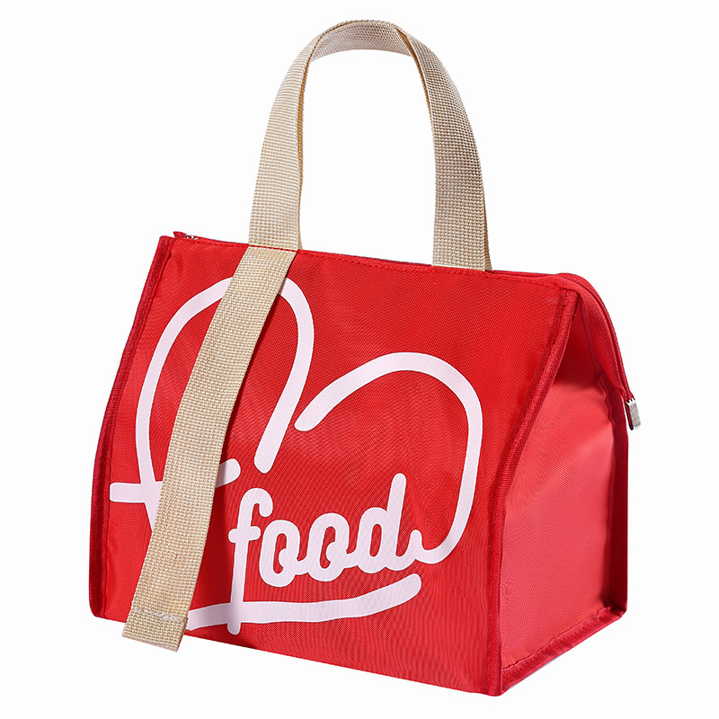 Cute Portable Women's Thermal Lunch Bags for Office Picnic Insulation Food Storage Container Bento Boxes Cooler Bag Pouch: Beige