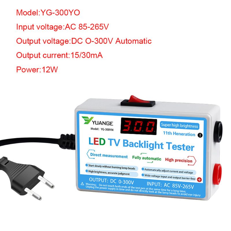 Testeur de rétro-éclairage TV LED, sortie 0-300V, perle de lampe, bandes d'affichage numérique LCD, Instrument de Test